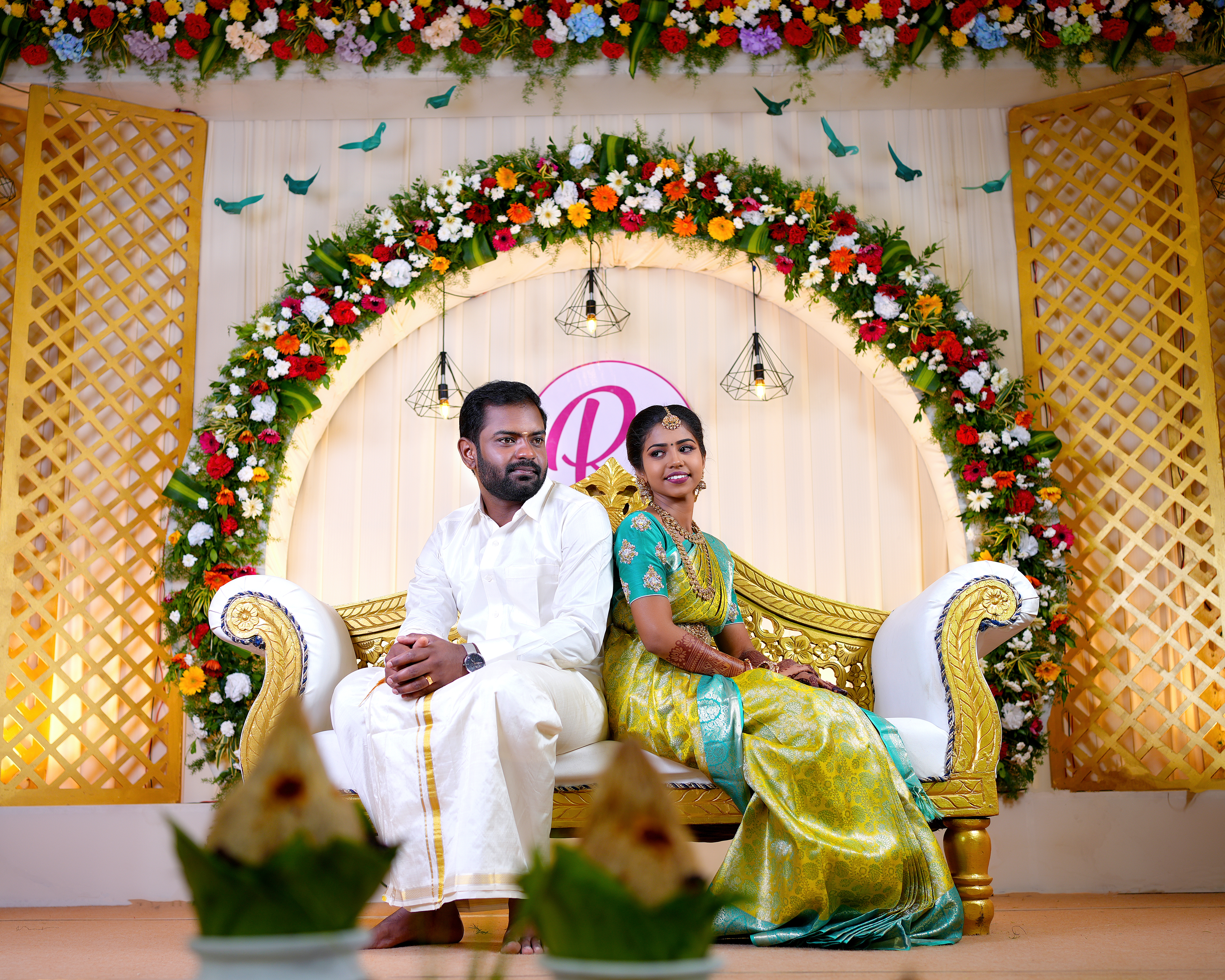 Couple silhouette at sunset